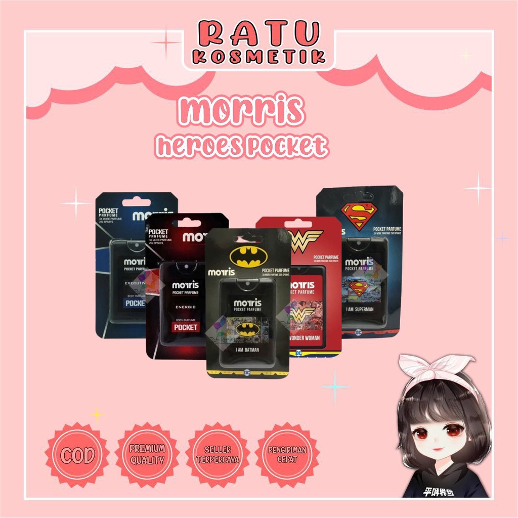 ❤ RATU ❤ Morris Eau De Parfum Pocket Super Heroes EDP 18ml | Parfum Kantong Saku