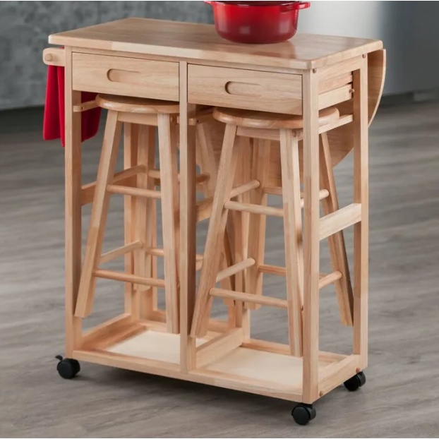 Meja Bar Resto Dapur 2 Kursi Minimalis Jati