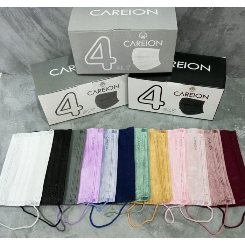 Masker careion isi 50 disposable warna hitam