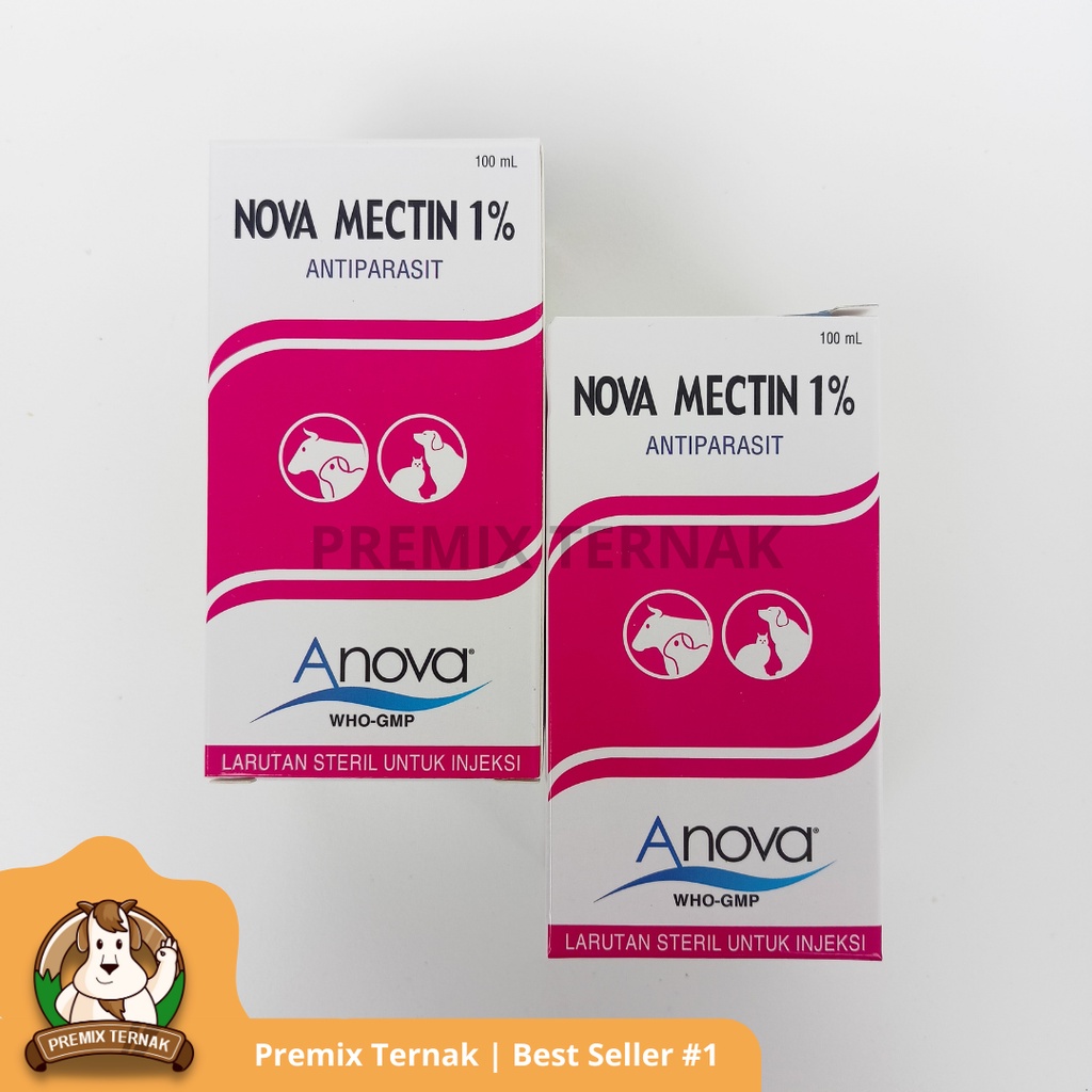 ( Obat LSD ) NOVA MECTIN 1% 100ml - Obat ANTIPARASIT ( cacing/gudeg ) pada HEWAN - Wormectin 100ml