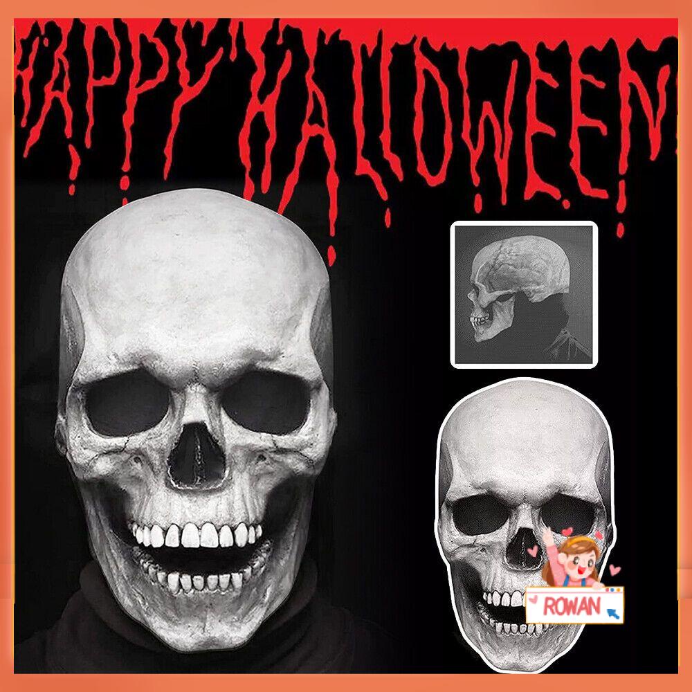 R-flower Skull protectionRealistic Full Head Halloween Latex Helm