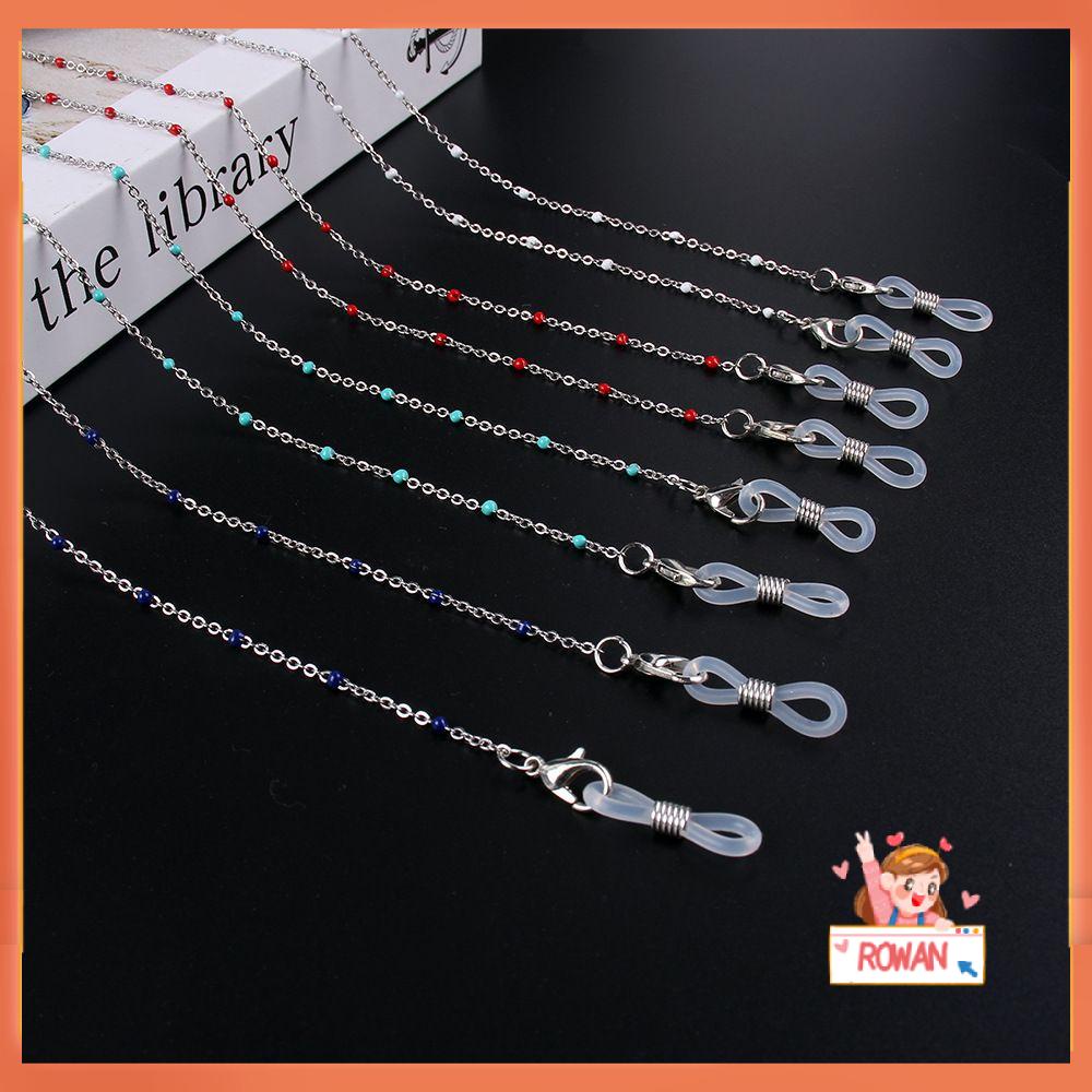 R-flower Glasses Chain Holder Olahraga Luar Ruangan Non-slip Kristal Kacamata Lanyard