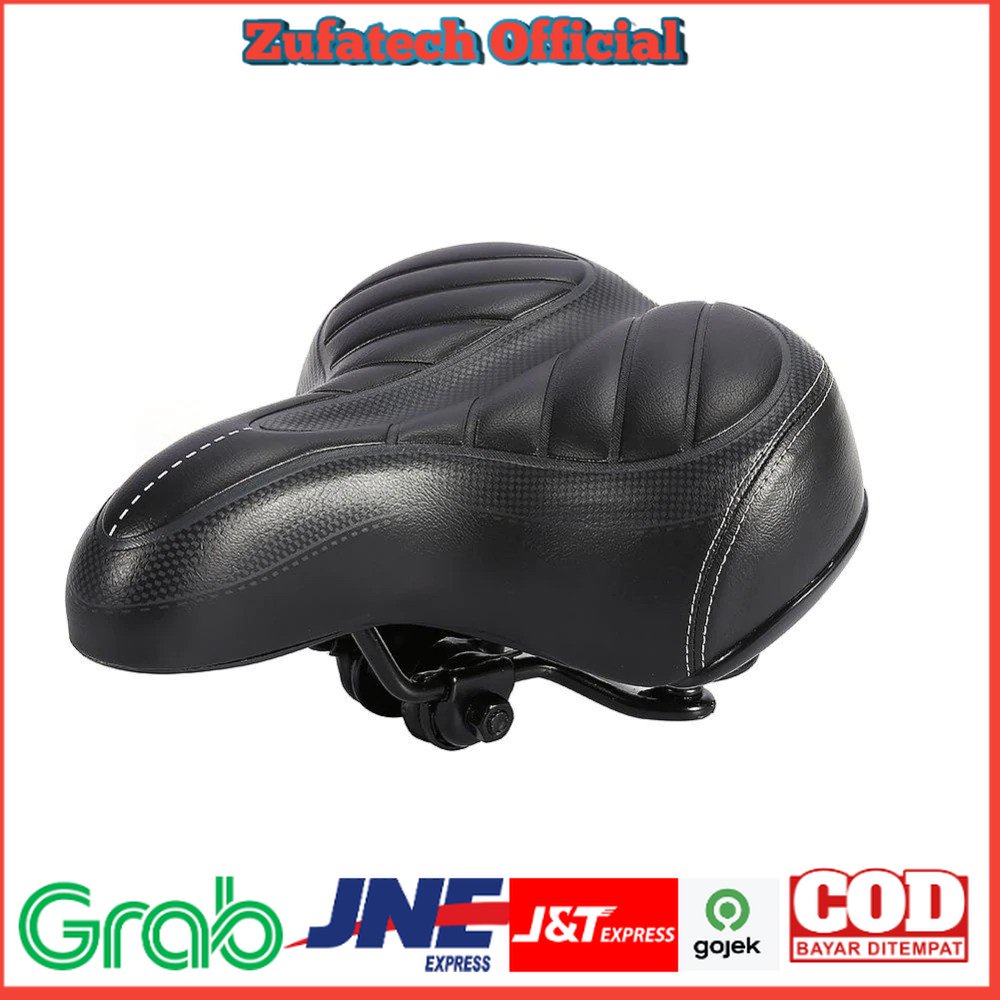 AU DE Sadel Sepeda Comfortable Shock Absorption Skidproof - SX119 - Black