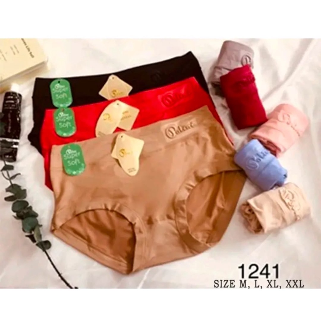 Paket 6 pcs dan 12 pcs celana dalam wanita polini super soft import