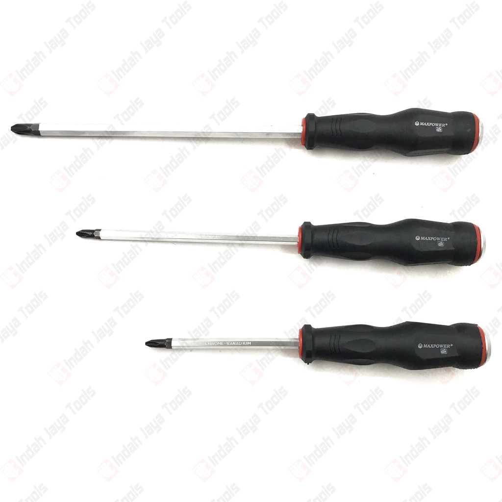 MAXPOWER Obeng TEMBUS PLUS (+) Screwdriver Phillips 4 6 8 Inch