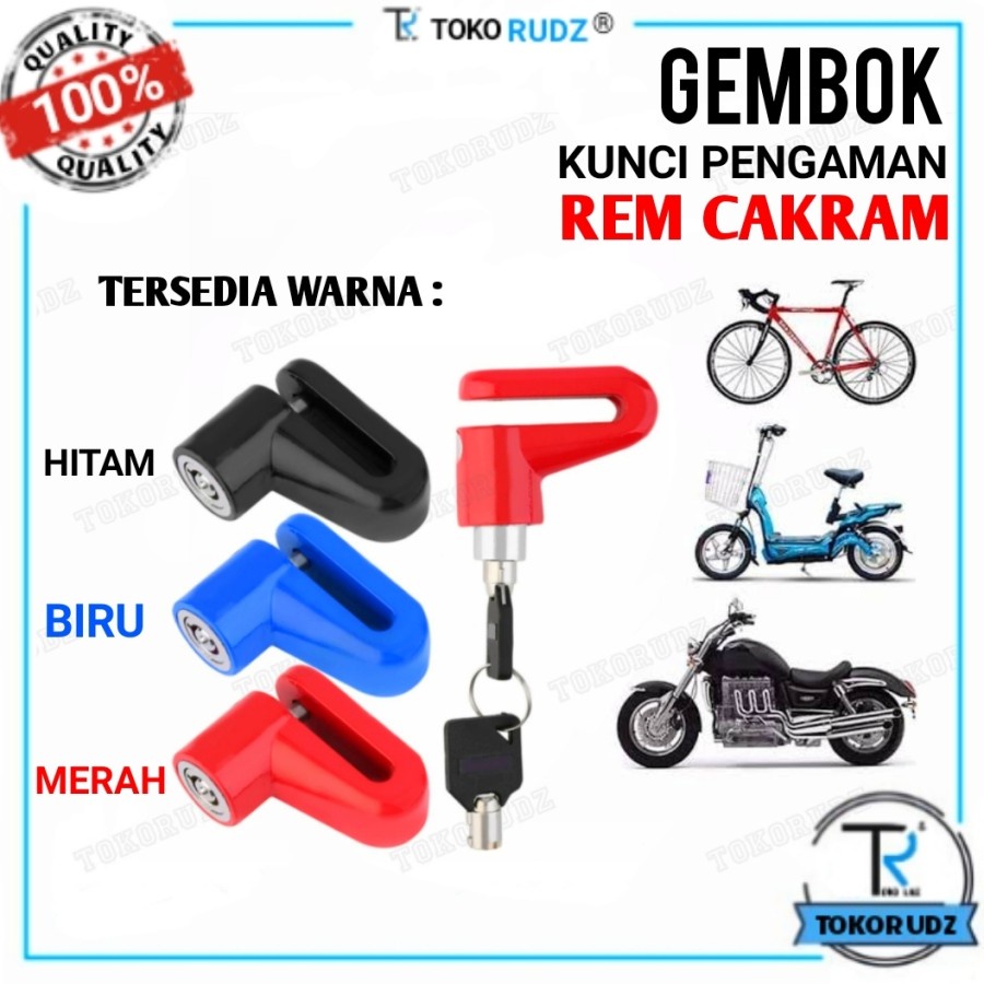Gembok Motor Sepeda Kunci Pengaman Rem Cakram Disc Brake Disk Lock