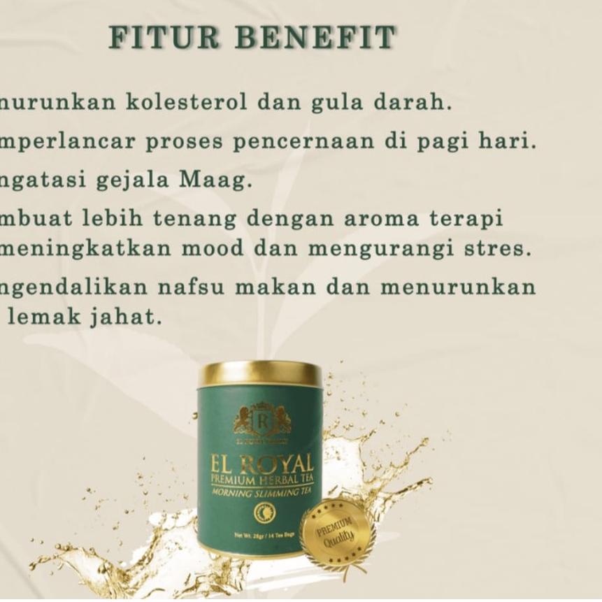 

Kirim LANGSUNG (FREE GIFT) EL ROYAL PREMIUM HERBAL TEA / TEH HERBAL UNTUK KESEHATAN / 1 PAKET ISI MORNING & NIGHT$