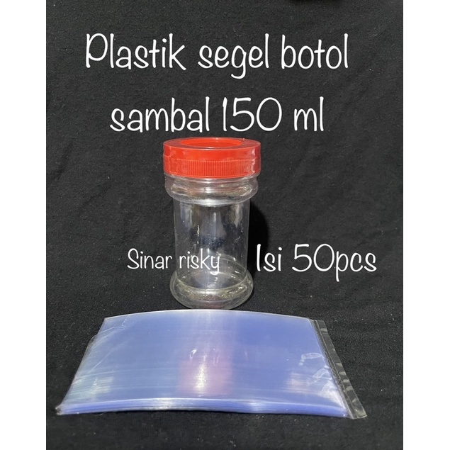 plastik segel botol sambal 150ml / plastik segel botol 150ml