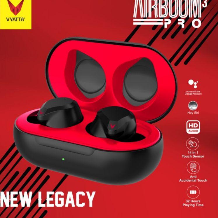 Banyak Dicari VYATTA AIRBOOM PRO 3 SPORT TWS HEADSET BLUETOOTH EARPHONE NEW ORIGINAL GARANSI RESMI