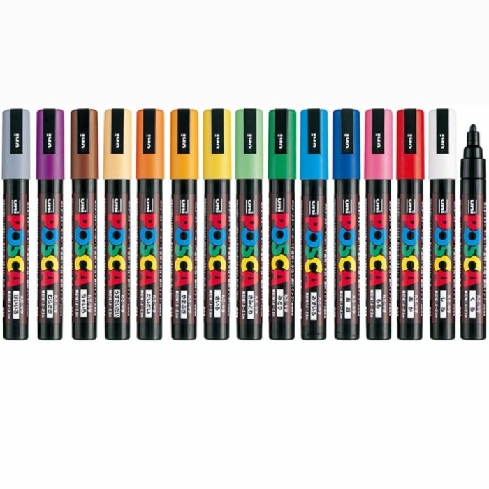 BUNDLING UNI POSCA PC-5M SET 15 - MEDIUM POINT PAINT MARKER