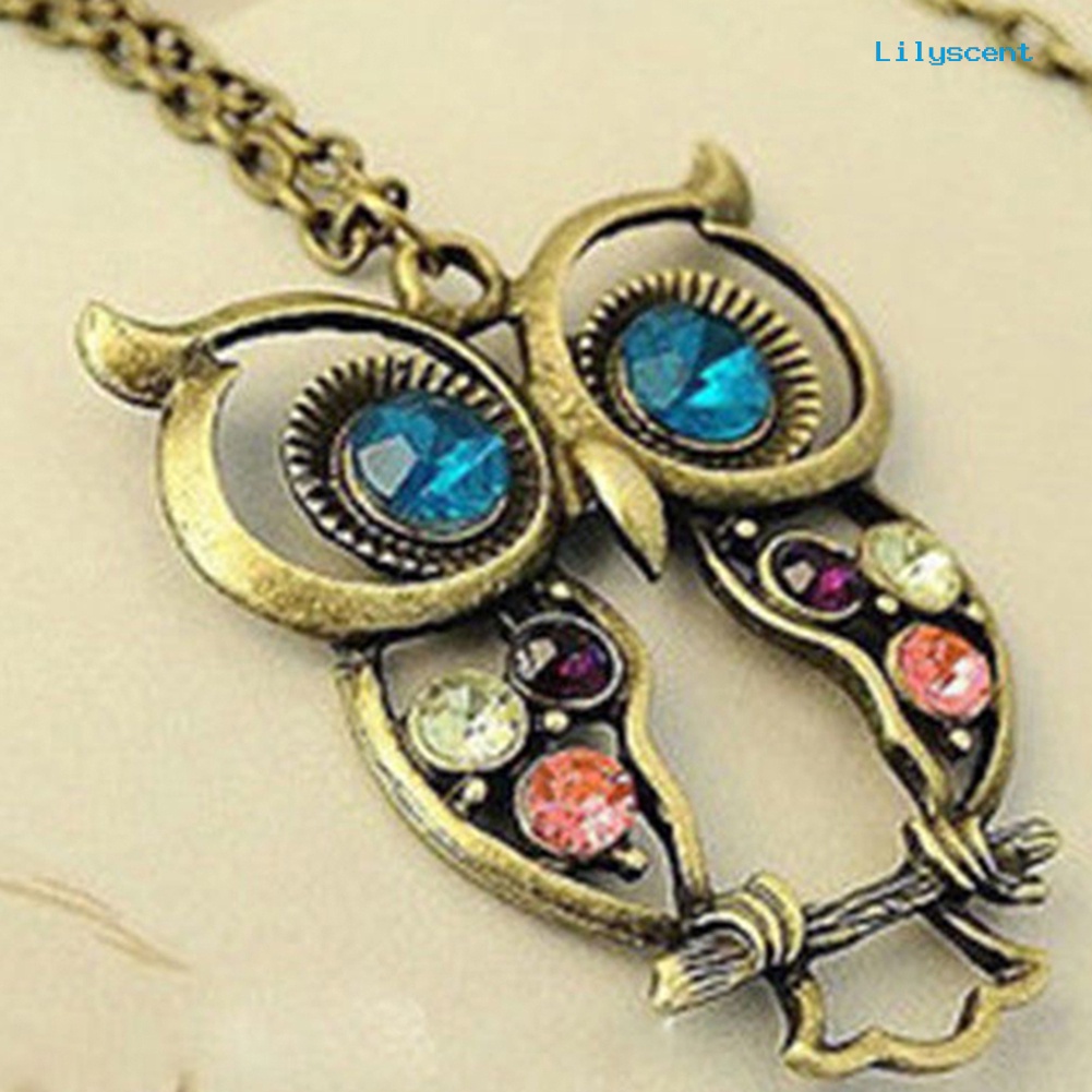 [LS] Fashion Wanita Rantai Lucu Owl Hewan Liontin Kalung Perhiasan Hadiah