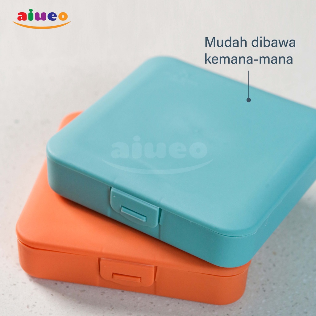 AIUEO | Kotak Pembalut Travel Portable Serbaguna | Kotak penyimpanan | Kotak anti pecah | Kotak masker | Kotak lucu | box | storage