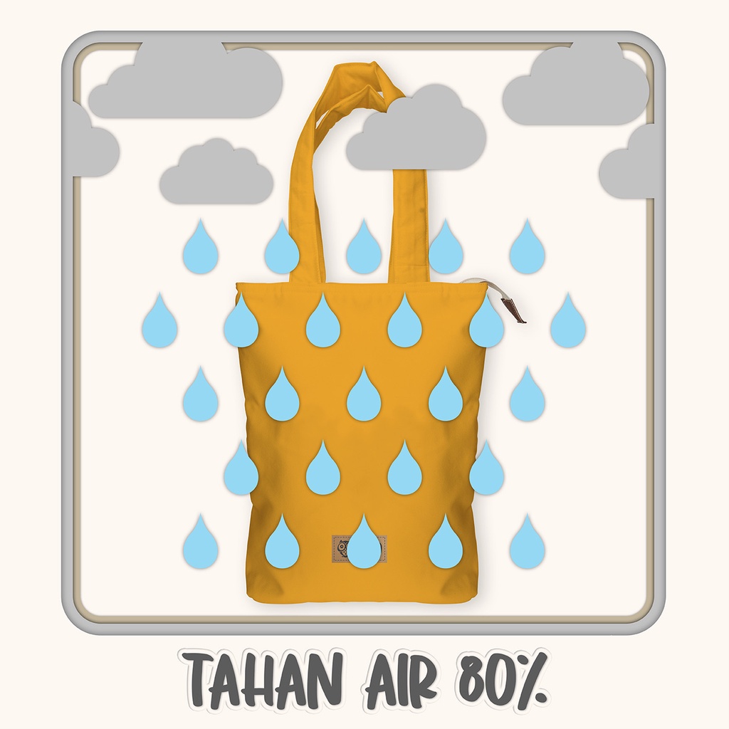Tote Bag Polyester Water Resistant Kuning