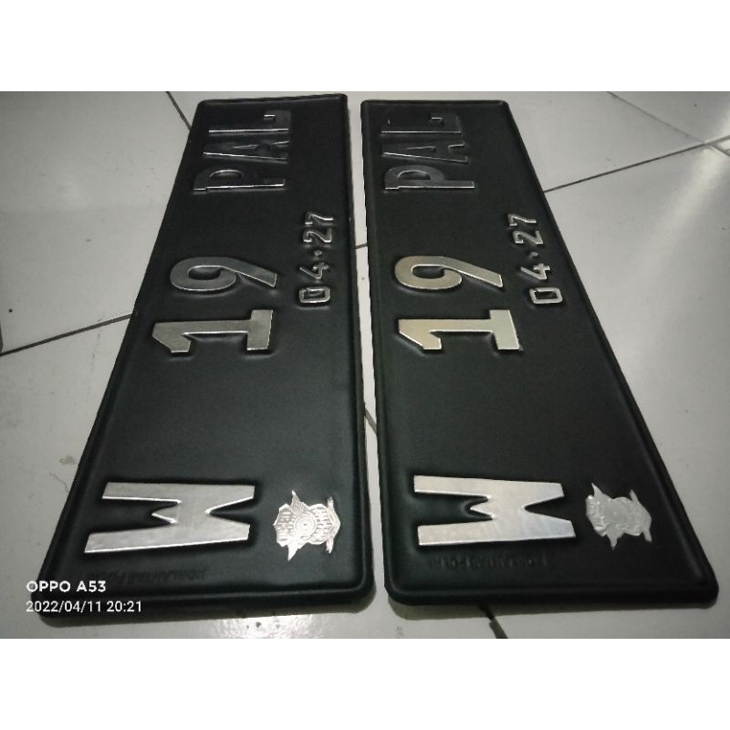 Plat mobil standart huruf baru 2 pcs /sepasang