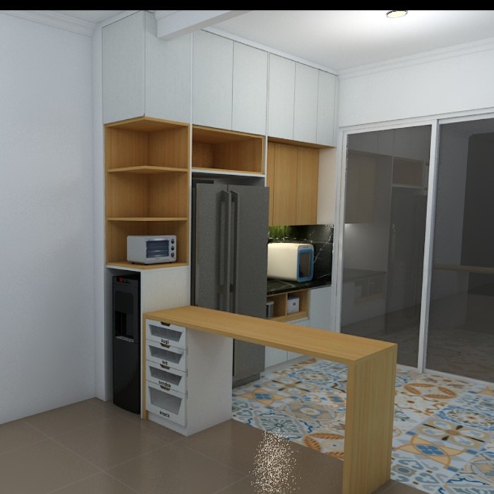 kitchen set minimalis modern hpl
