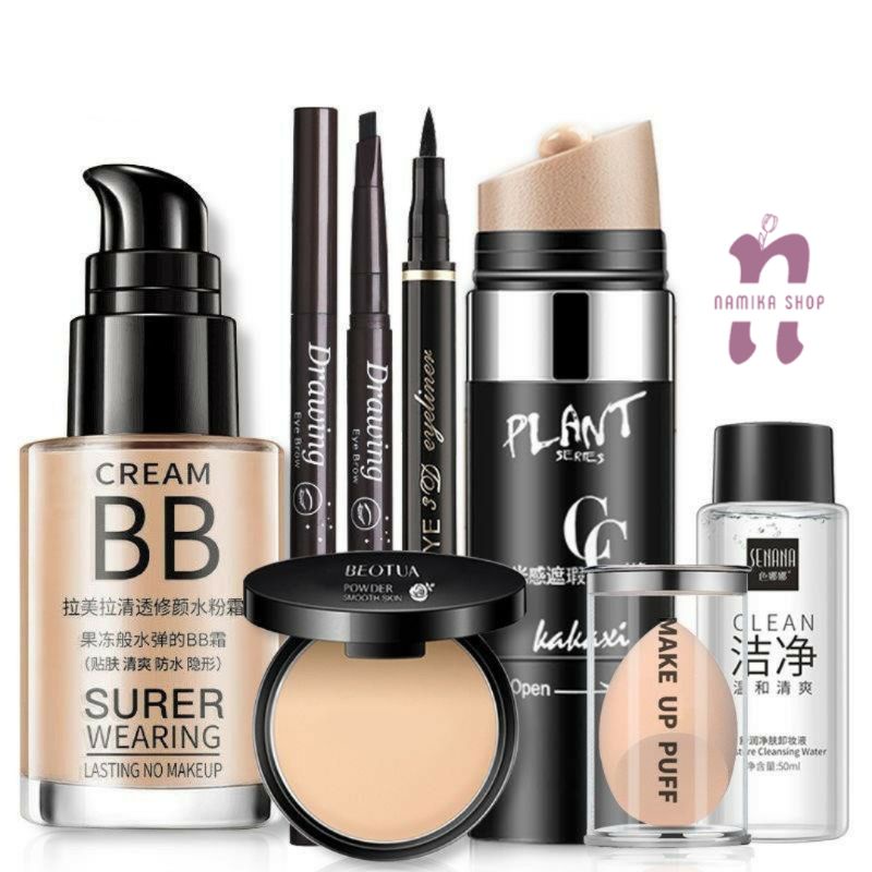 PAKET KOSMETIK 7 PRODUK (ISI 7 PRODUK) / SET MAKE UP BB CREAM LAMEILA