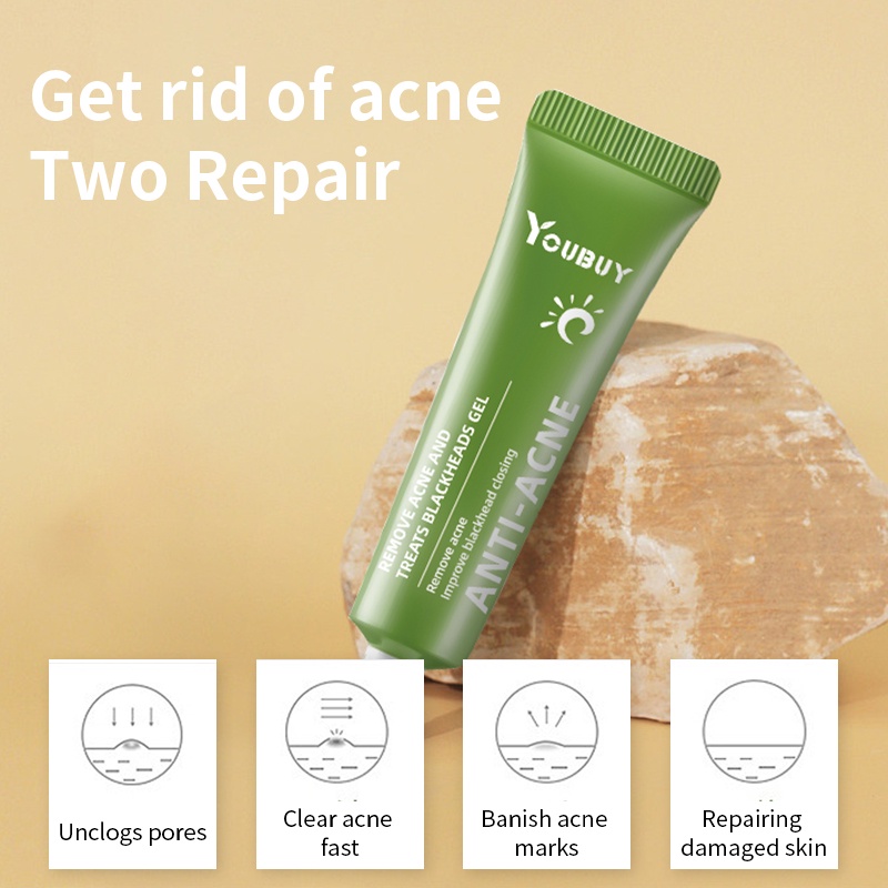 YOUBUY Acne Cream Day&amp;Night  Acne Spot Cream 10gr - Acne Spot Treatment Gel Perawatan Jerawat untuk Menyembuhkan dan Mengempeskan Jerawat