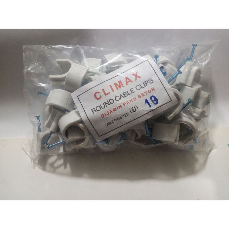 Climax klem kabel Nomer 19 mm diameter ke tembok /beton