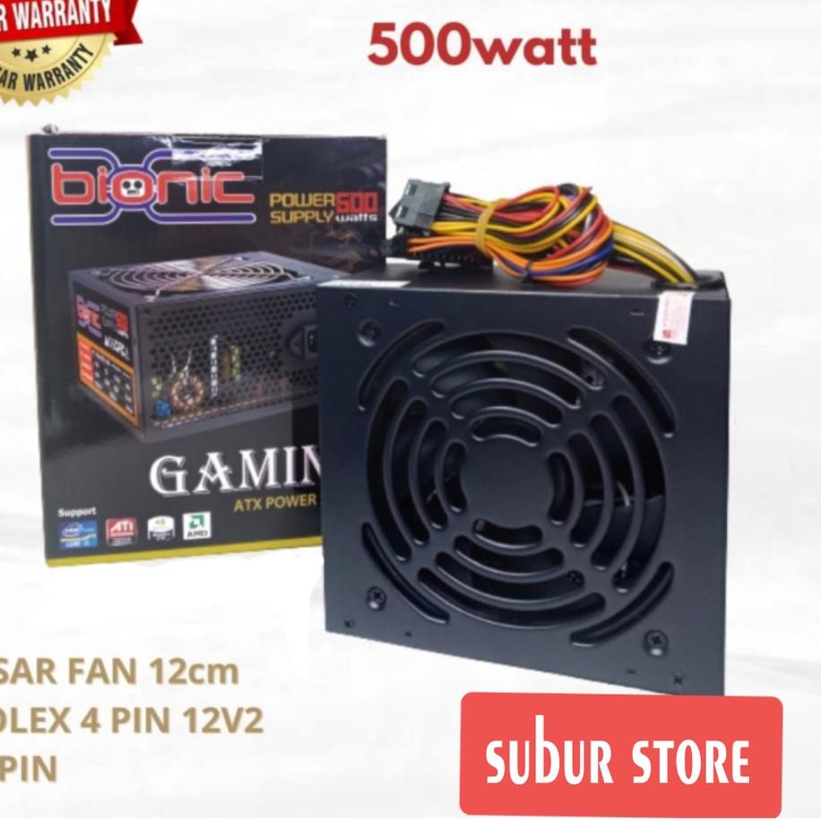 ←➲❊✩ PSU Gaming 500 Watt / Power Supply Bionic 500 Watt / PSU 500 Watt Baru