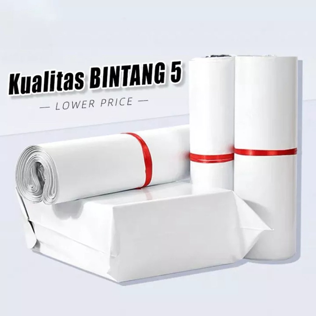 [ Isi 100pcs ] Polymailer Plastik Packing Putih 35X50CM Dengan Lem Perekat Anti Plong Termurah