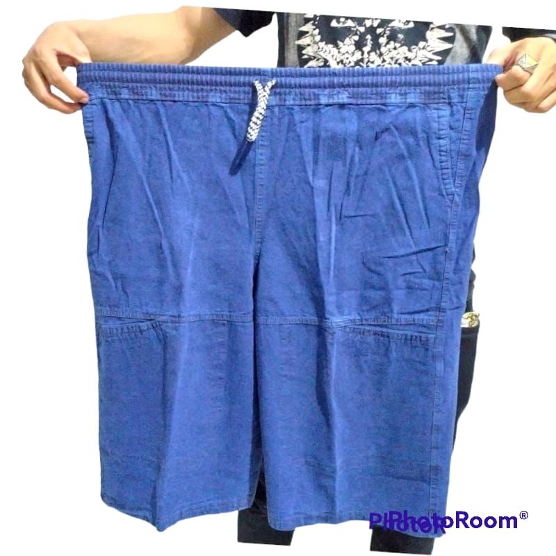 Celana pendek jeans-kanvas denim borju-jumbo