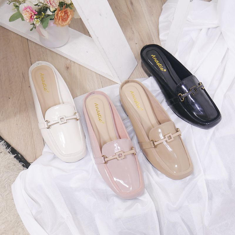 Sendal Wanita Heels Slip On - Hak 3cm