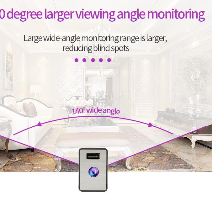 Ready 【Original Impor】3MP Ip Camera Cctv Wifi Mini USB Charger Wireless Adaptor Kamera Pengintai Min