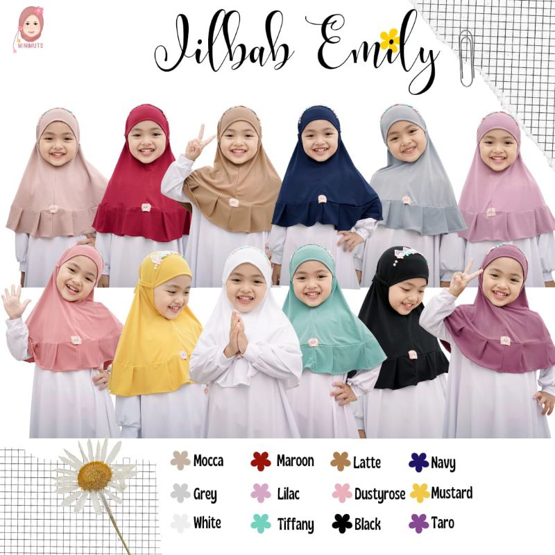 Jilbab Emily kerudung hijab anak perempuan