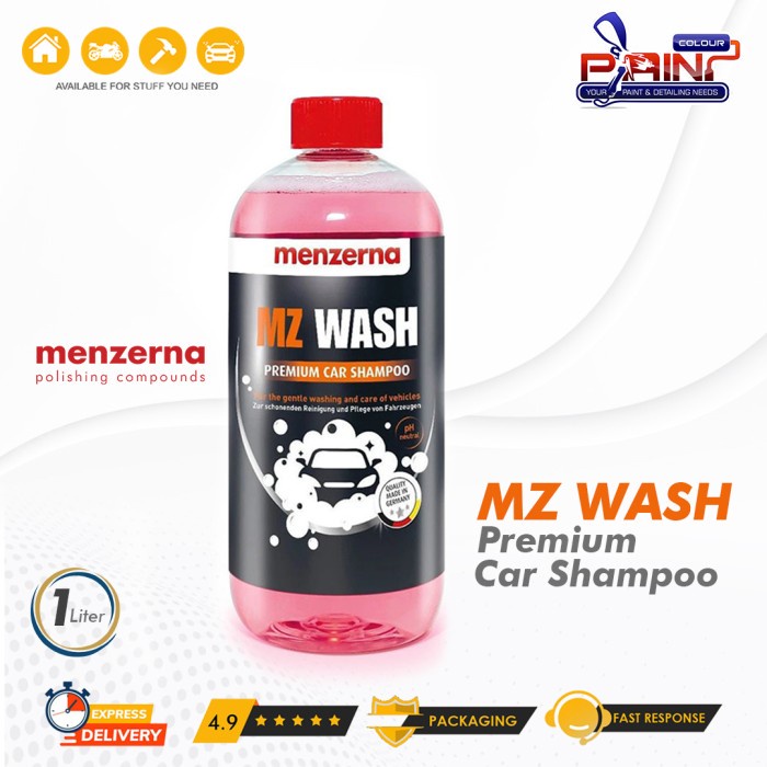 MENZERNA MZ Wash 1L Premium Shampoo Cuci Mobil Snow Foam pH Balance