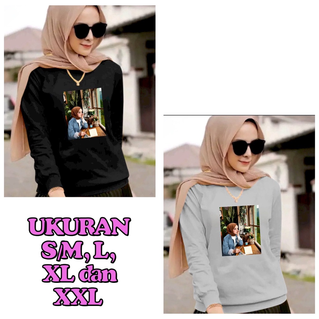 MUKZHOP - BAJU SWEATER HIJAB 1 / pakaian muslim / sweater cewek / hijab / baju muslim / terbaru