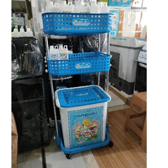 LAUNDRY BASKET/KERANJANG BAJU KOTOR ADA RODA/KERANJANG JUMBO/RAK TROLI {WNS.10De22н}