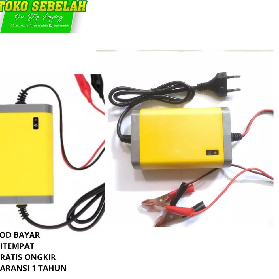 ⇃ CHARGER AKI-CAS AKI 12 VOLT-CHARGER SEPEDA MOTOR-CHARGER AKI 6A-CHARGER MOBIL こ
