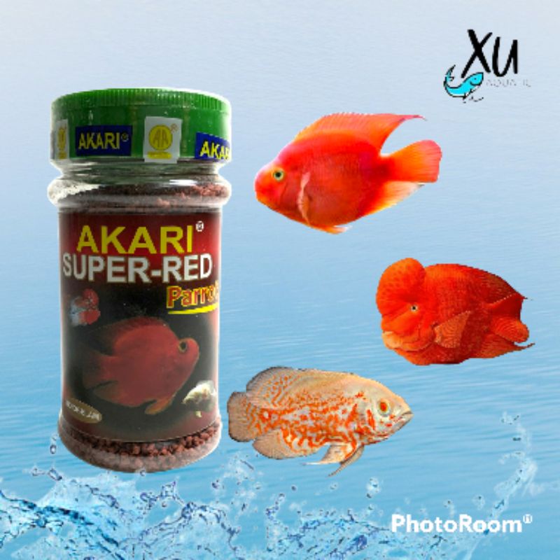 PELET AKARI SUPER RED PARROT 140 GR PAKAN IKAN HIAS PARROT