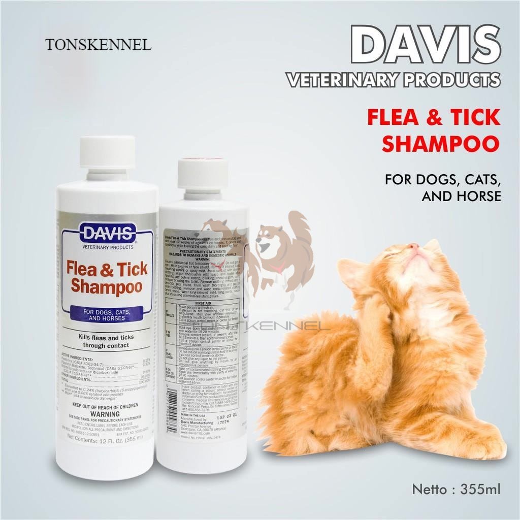 DAVIS FLEA AND THICK shampoo 355 ml for dogs and cat SHAMPO SAMPOO Kucing Anjing Monyet Kelinci Medicated Hewan Pet