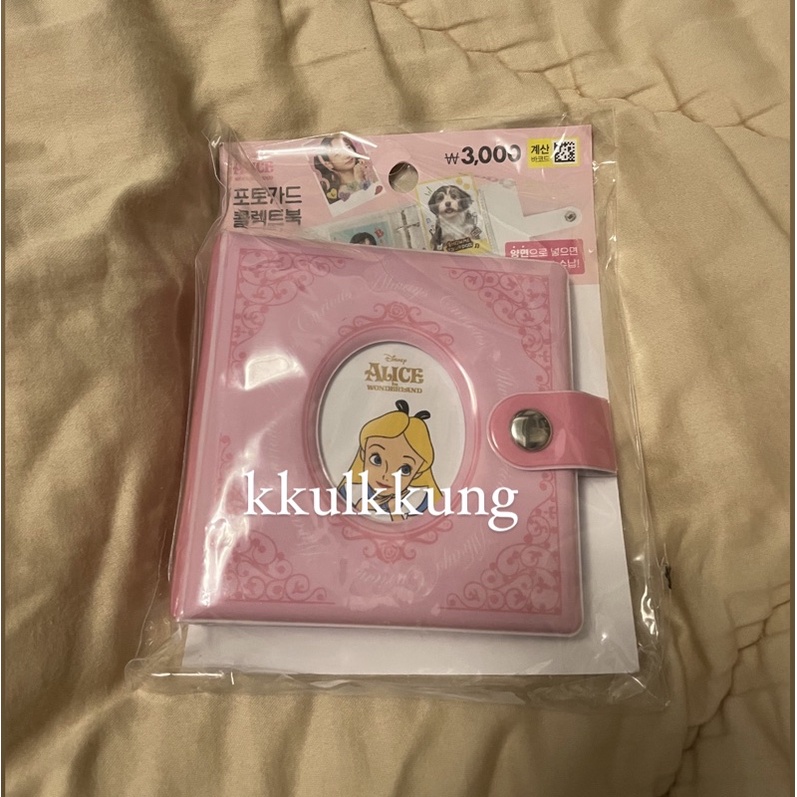 Daiso Kolbuk Alice in Wonderland Pink 1P Disney Sealed Binder Collect Book Photocard Pc holder poca 