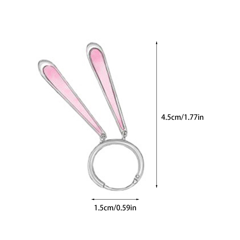 Fancyqube 1Pcs Anting Tusuk Bentuk Hewan Punk Kelinci Untuk Wanita Gadis Telinga Panjang Kepala Kelinci Bunny