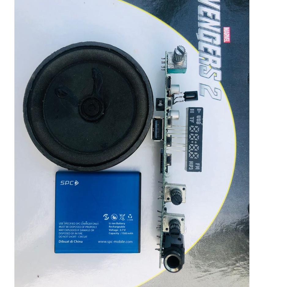 HRR-66 DIY KIT MODUL MP3 BLUETOOTH LCD  / SET MODULE MP3 BLUETOOTH  MODUL+SPEAKER+BATERAI NO.3 [246]