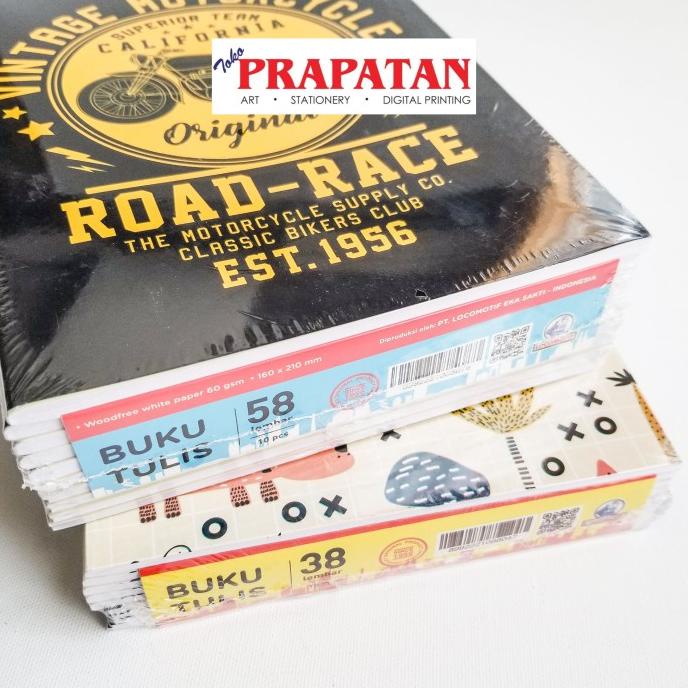 

Buku Tulis Locomotif 58 lembar (isi : 10 buku) / Notebook