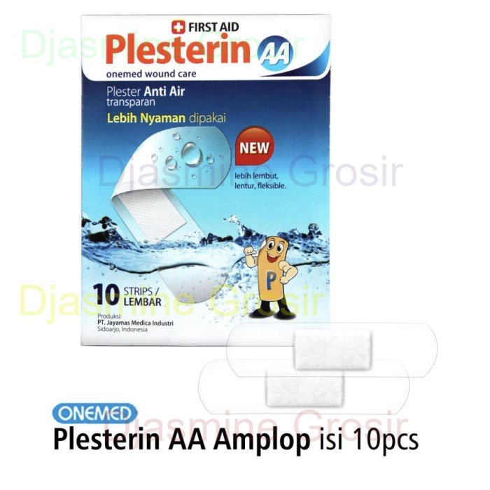 Plesterin AA Amplop isi 10pc/ Plester Luka Anti Air Waterproof Bening