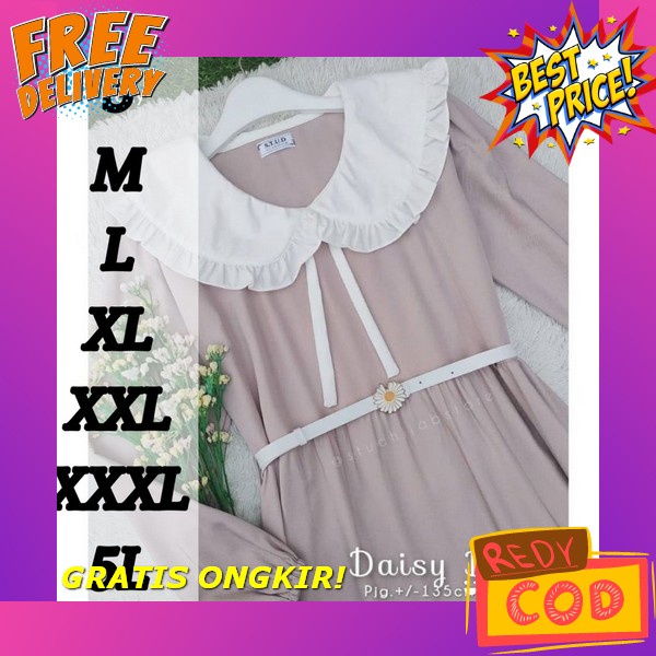 Saisha Dress / Dress Busui Rayon Serat Kayu Premium Terlaris Ld 108 110Cm Size L Xl / Dress Lebaran 