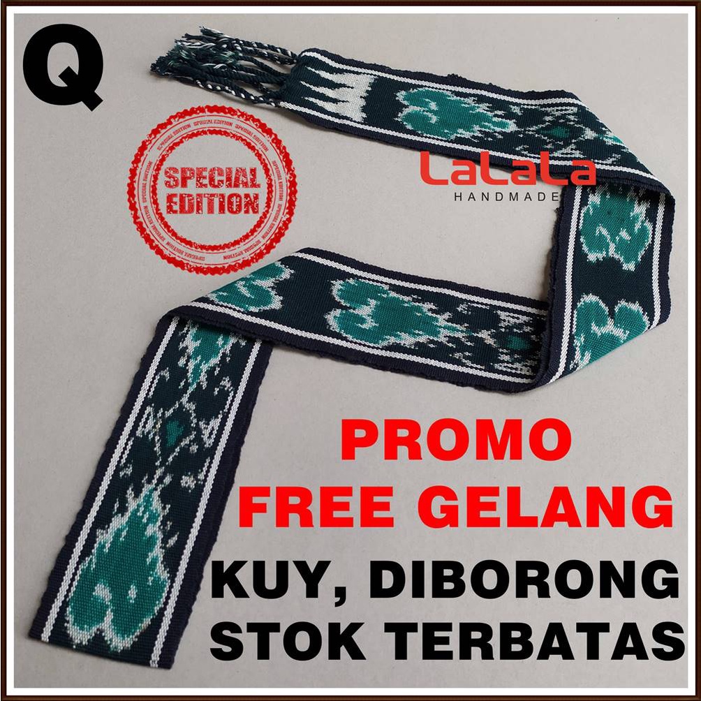 Ikat Kepala Tenun Etnik Motif Dayak Kalimantan Toraja Lombok Kain PROMO TERMURAH Free Gelang