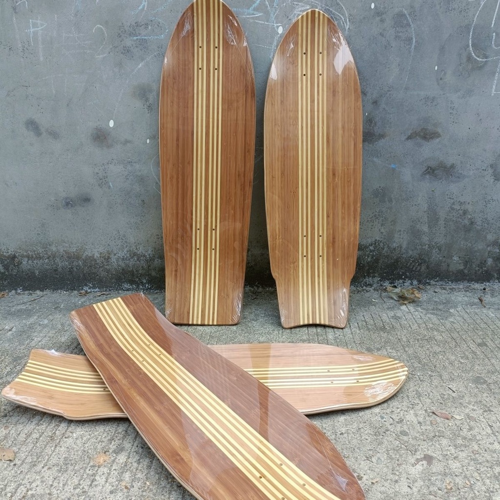 Papan Surfing Bambu Darat Profesional 32/33inch Deep Foot Socket Surfing