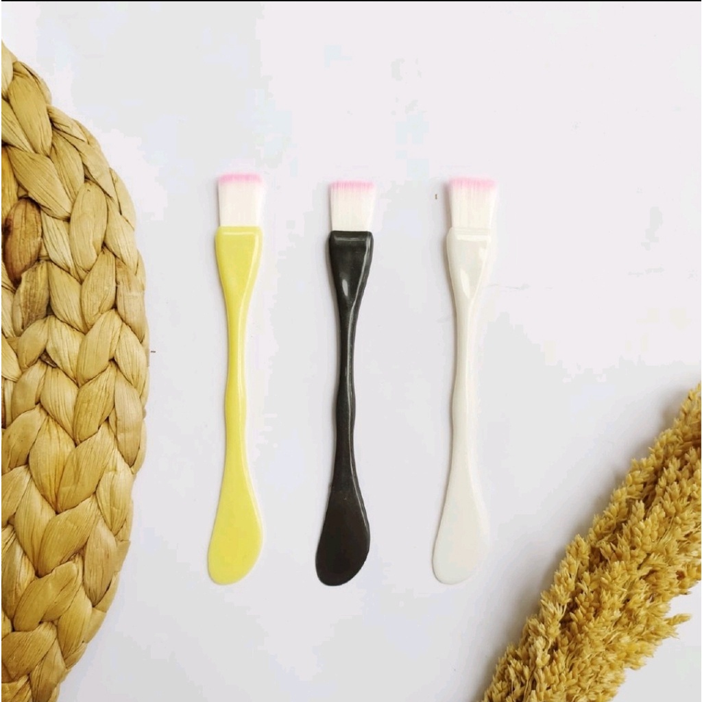 Kuas Masker 2 fungsi kuas dan spatula 2in 1 kuas masker spatula