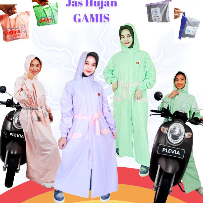 Jas Hujan Gamis Mantel Mantol Jas Hujan Wanita Hijab Muslimah Syari
