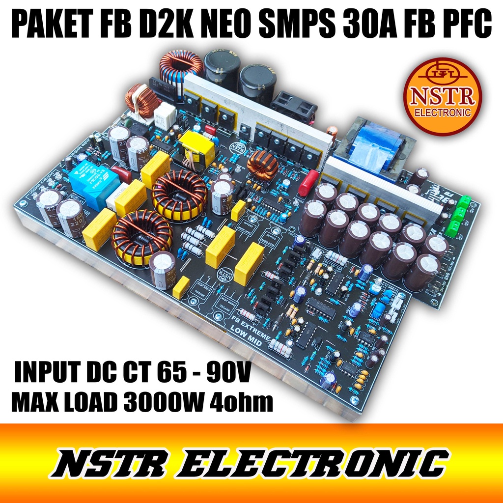 Paket fullbridge D2K neo dan smsps 30A fb pfc dan smps bias 12v 3A