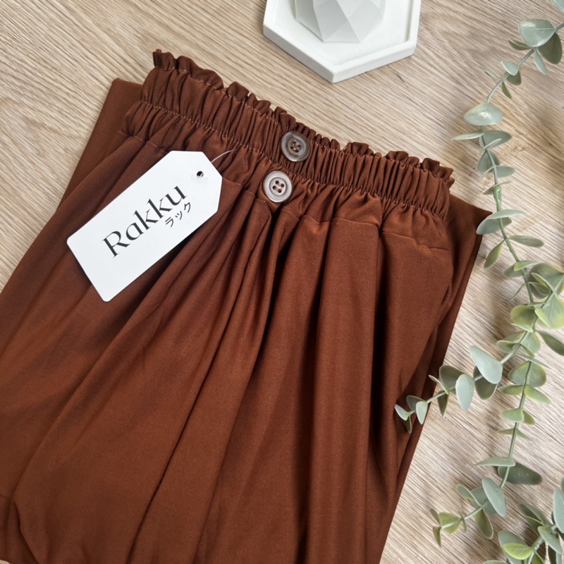 Kulot Jersey Kancing Super Jumbo 727 Highwaist Bahan Jersey Premium (Bisa Buat Ibu Hamil ) Kekinian Rakku