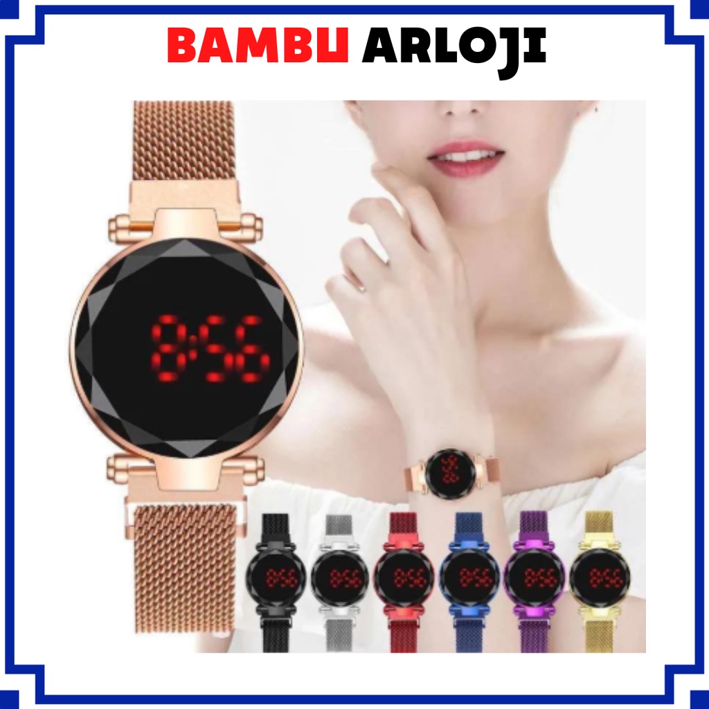 BAJ  ✅COD  Jam Tangan Wanita RANTAI Magnet Led Digital MURAH IMPORT GROSIR RB017