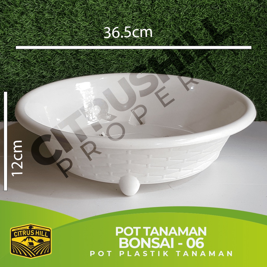 POT BONSAI PLASTIK - POT BONSAI PUTIH 06
