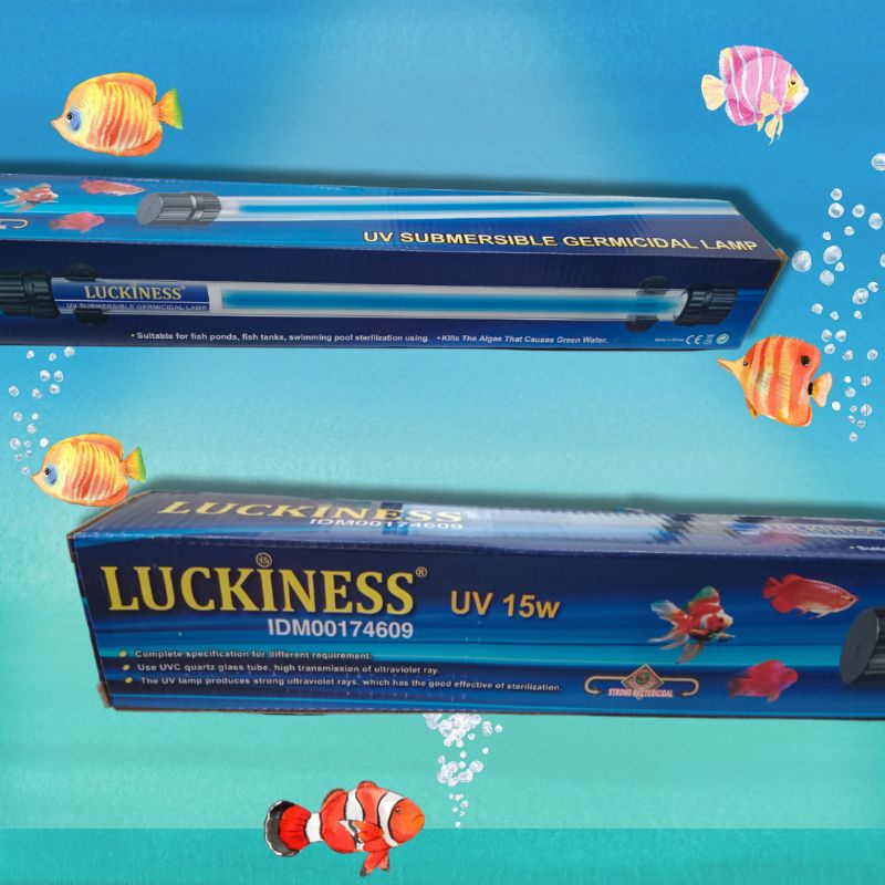 Lampu Kolam Aquarium Sterilisasi LUCKINESS UV 15 WATT