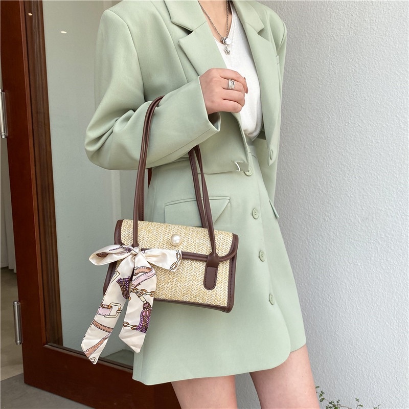 LADIESBAG - FREE SYAL TAS SHOULDER BAG SLINGBAG IMPORT WANITA ANYAMAN TAS KANTORAN SANTAI LB - 334